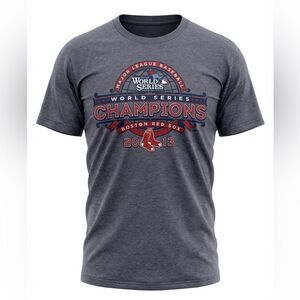 MAJESTIC BOSTON RED SOX WS CHAMPIONS 2013 T SHIRT BLUE SIZE XL